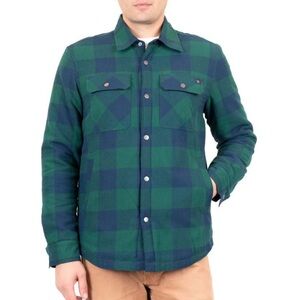 Mountain & Isles Braxton Lined Flannel Shirt Jacket Dark Green XL NWT Stitch Fix